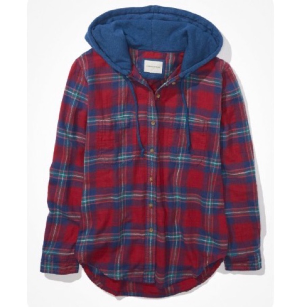 AE Cozy Cabin Oversized Hoodie Flannel